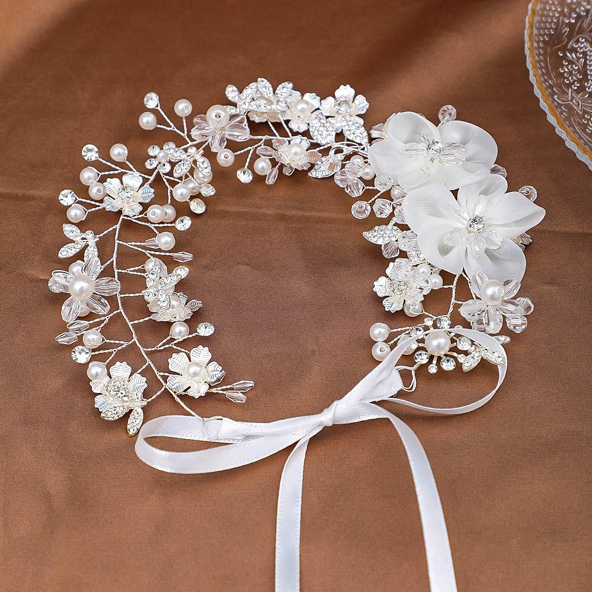 Crown Tiaras pannebånd Hodeplagg Imitert Perle Strass Bryllup cocktail Luksus Retro Rød Med Imiterte Perler Sløyfer Hodeplagg Hodeplagg 2025 - $19.99 –P2