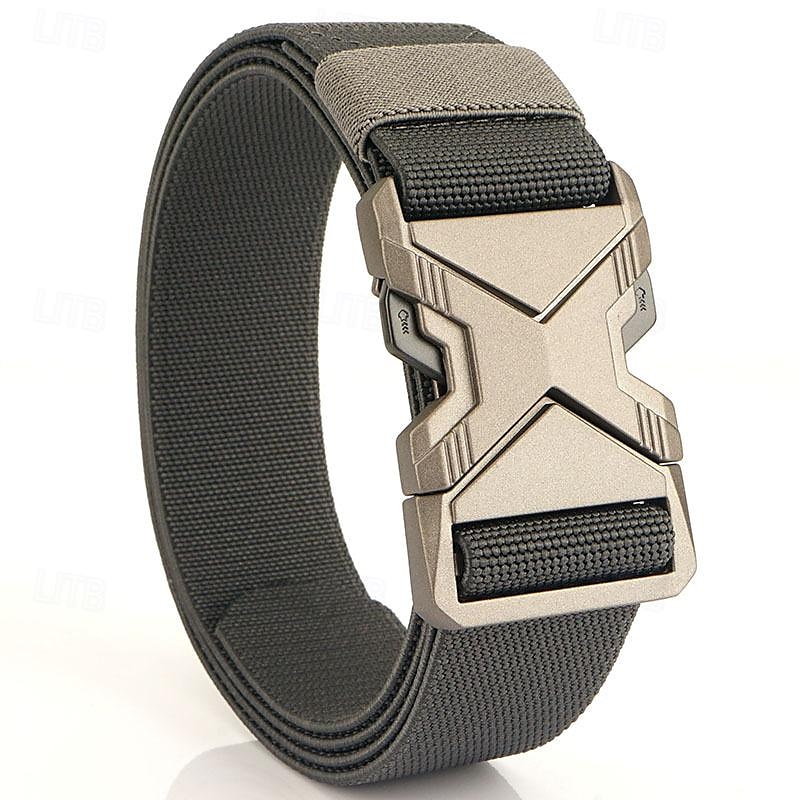 Men's Belt Tactical Belt Waist Belt Black Kakhi Polyester Alloy Durable Adjustable Plain Outdoor Daily 2025 - $13.49 –P2