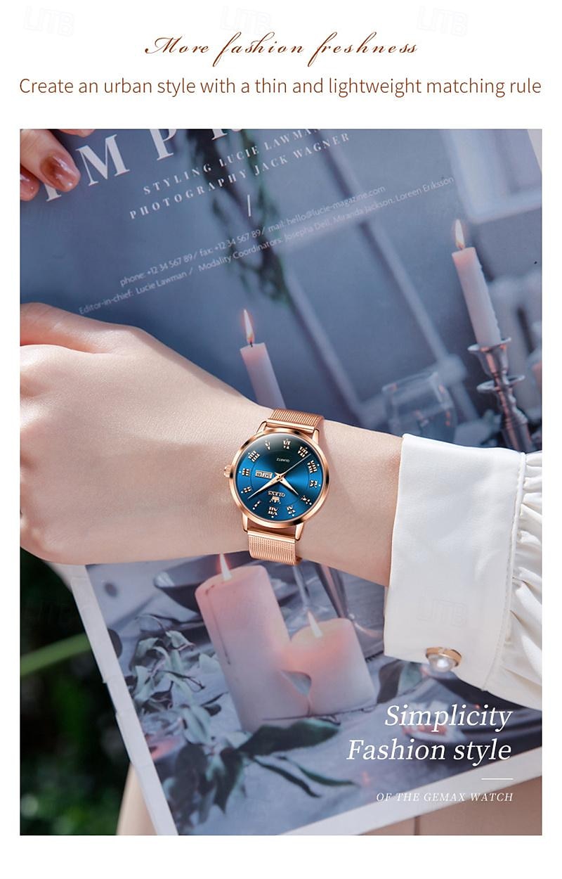 New Olevs Olevs Brand Mother's Day Gift for Women'S Watches Luminous Calendar Week Display Simple Quartz Watch Double Calendar High Value Ladies Waterproof Sports Watch 2026 - $29.99 –P9