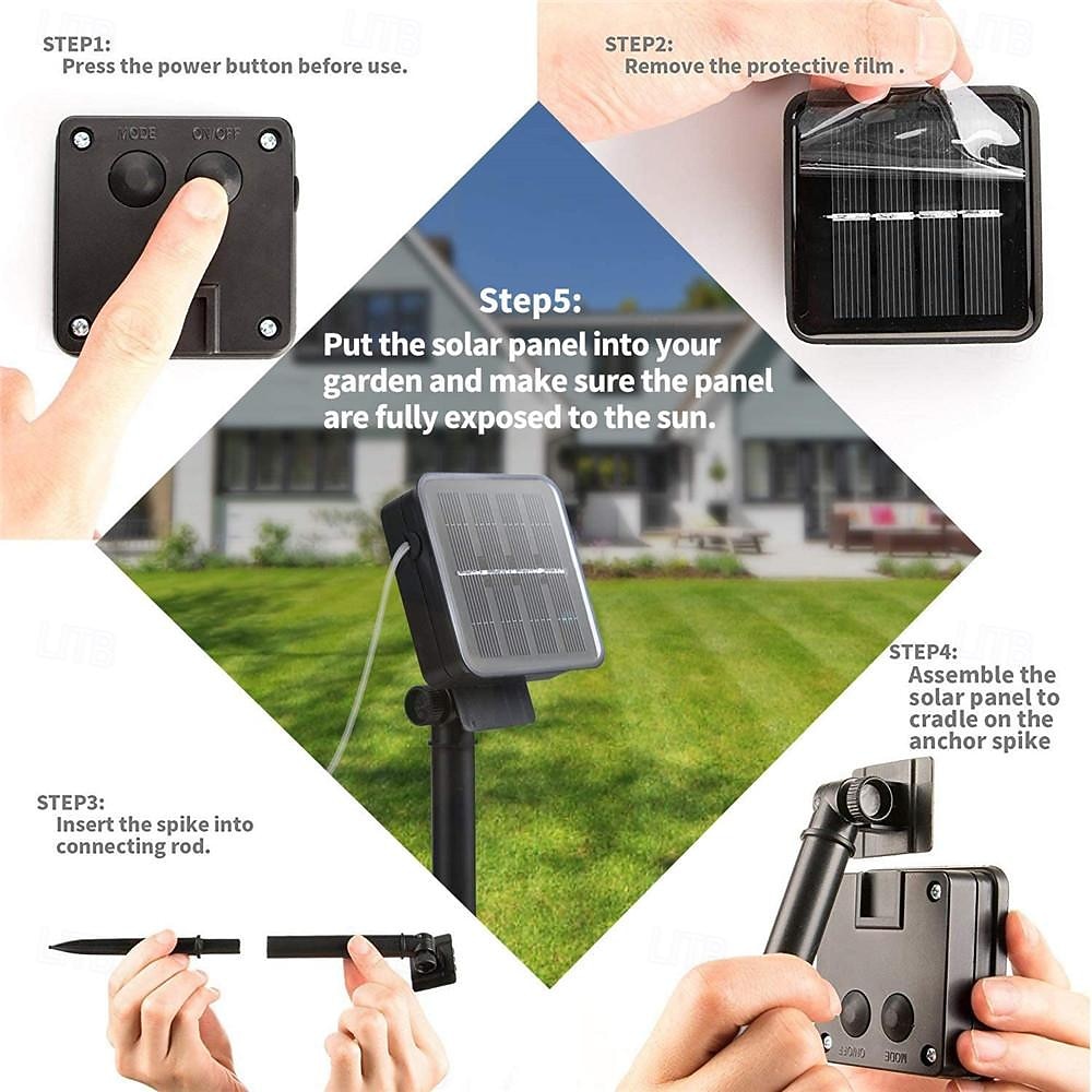 Outdoor Solar String Lights, 10M 50LED Waterproof  Fairy Lights with 8 Modes, Crystal Ball Design for , Garden, Lawn, Porch, Gazebo & Bistro Decor 2026 - $25.99 –P3