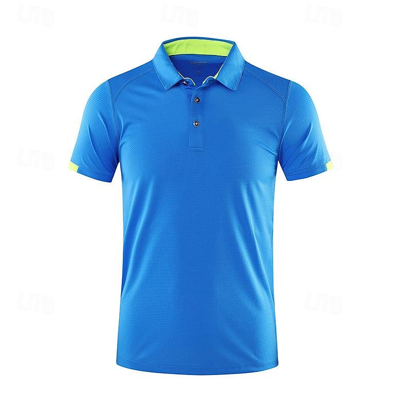 Férfi Golfing golf póló Munka Hétköznapi Hajtóka Rövid ujjú Alap Modern Sima Gomb Tavaszi nyár Normál Fekete Fehér Piros Sötétkék Medence Narancssárga Golfing 2025 - $12.99 –P8