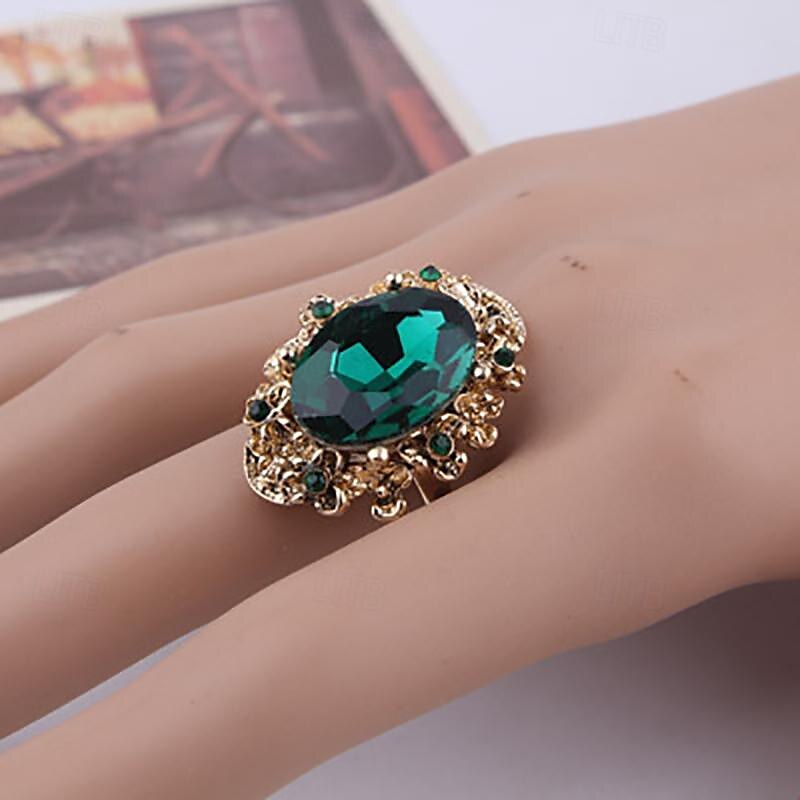 Kvinder Bandring Bryllup geometriske Grønn Strass Legering Elegant Stilfull Luksus 1 stk 2025 - $18.99 –P2