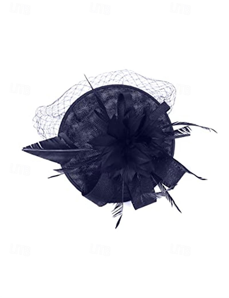 Retro Vintage 1950er 1920er Fascinators Hut Schleier-Stirnband Braut Damen Karneval Maskerade Party / Abend Junggesellinnenabschiedsparty Erwachsene Kopfbedeckung 2025 - $17.49 –P8