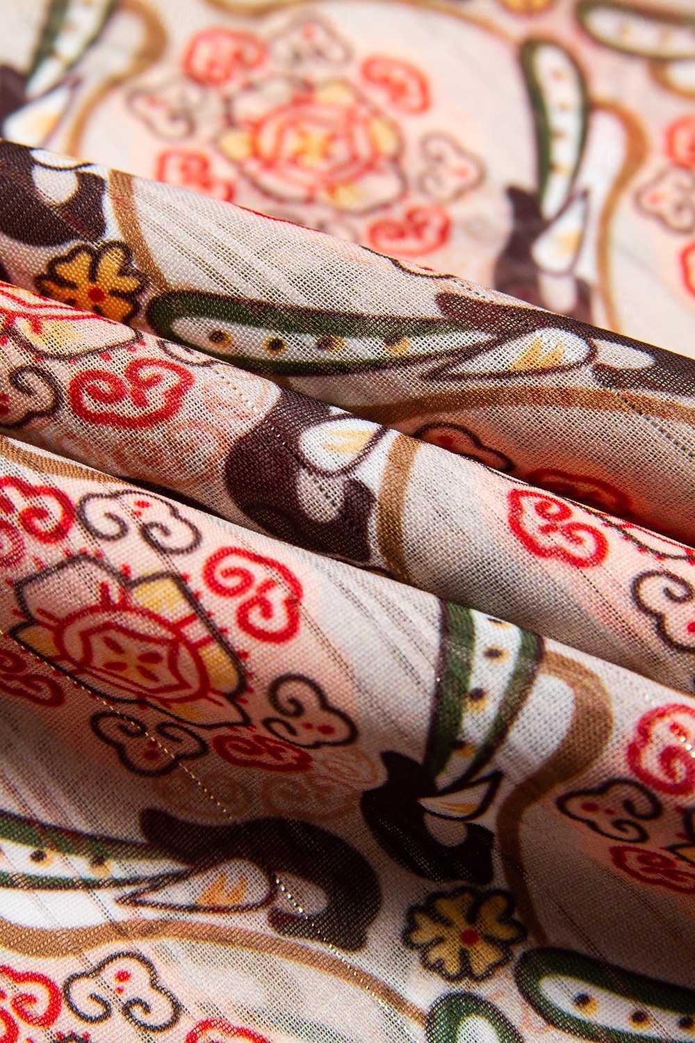 camicetta casual con maniche a sbuffo geometriche del 2025 a $61.99 –P14