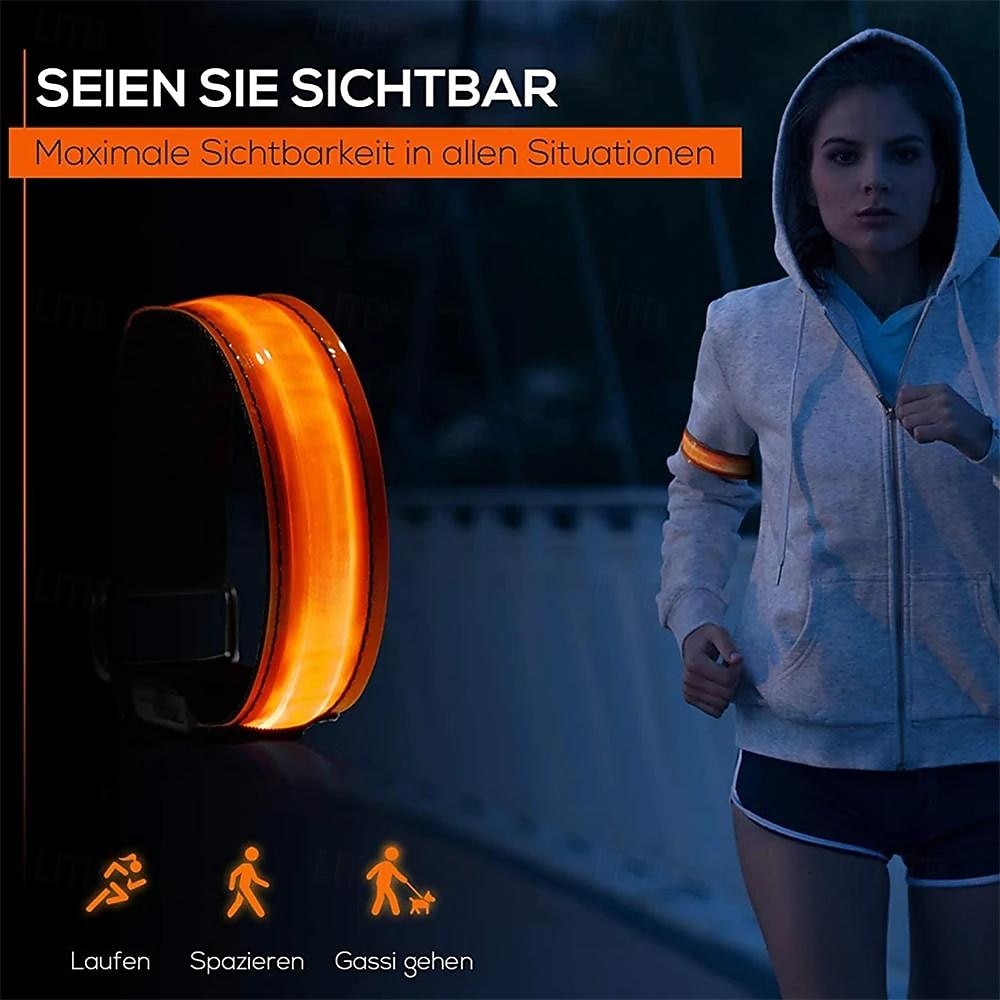 Luminous Arm Straps for Night Run USB Charging LED Luminous Night Running Armband Bracelet Outdoor Sports Reflective Safety Belt Bicycle Cycling Glowing Wristband 1PC 2026 - $15.99 –P1