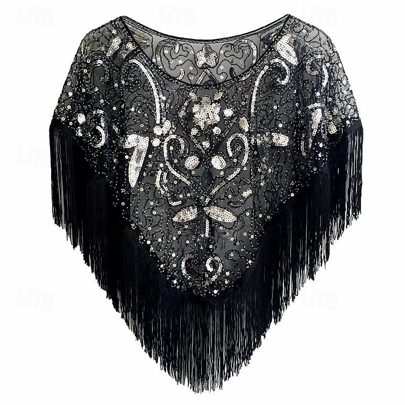 Retro / vintage Urlați 20 de ani Anii 1920 Costum de petrecere Șaluri Gatsby Charleston Invitat la nuntă Paiete Franjuri Costume de fancy Pentru femei Crăciun Carnaval An Nou Nuntă Invitat la nunta 2025 - $17.99 –P13