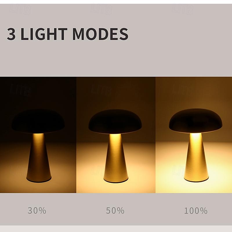 Luminária de Mesa Sem Fios Simples / Contemporâneo Moderno Carregamento USB Para Sala de Estar / Quarto Metal Bronze / Preto / Dourado de 2025 por $55.99 –P2