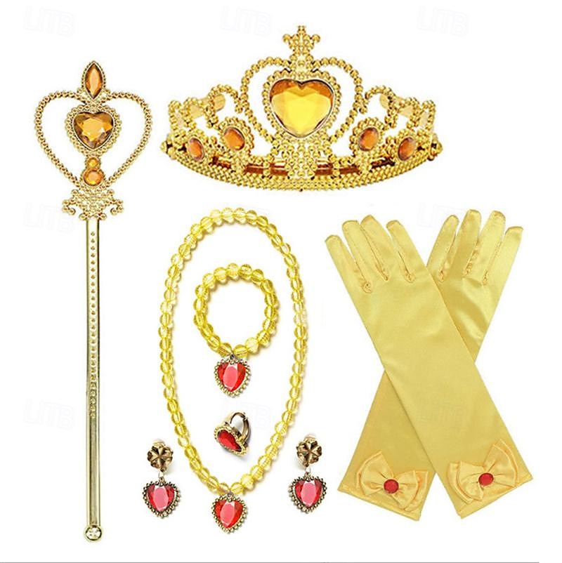 Conjunto de cosplay de acessórios de princesa combinação elsa coroa colar de luva de 2025 por $22.99 –P4
