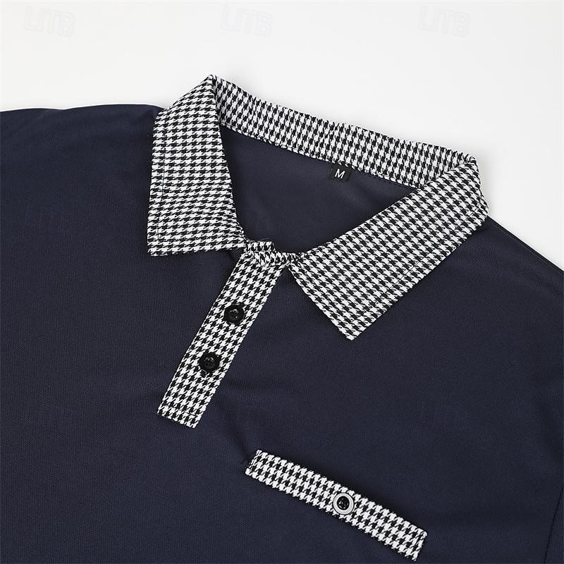 Męskie Koszulka polo Koszula golfowa Codzienny Święto Klapa Krótki rękaw Moda Podstawowy Równina Styl klasyczny Lato Regularny Czarny Biały Granatowy Niebieski Koszulka polo 2026 - $17.99 –P6