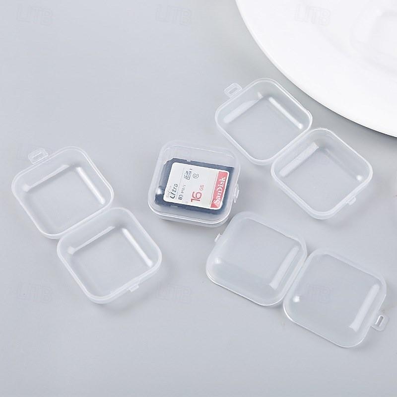 20/50pcs Mini Plastic Storage Box Square Transparent Portable Container Jewelry Holder Earrings Packaging Display Case Medicine Bin Jewlery Garbage Can Storage Cases Pp Accessories Clear Buds 2025 - $7.99 –P10