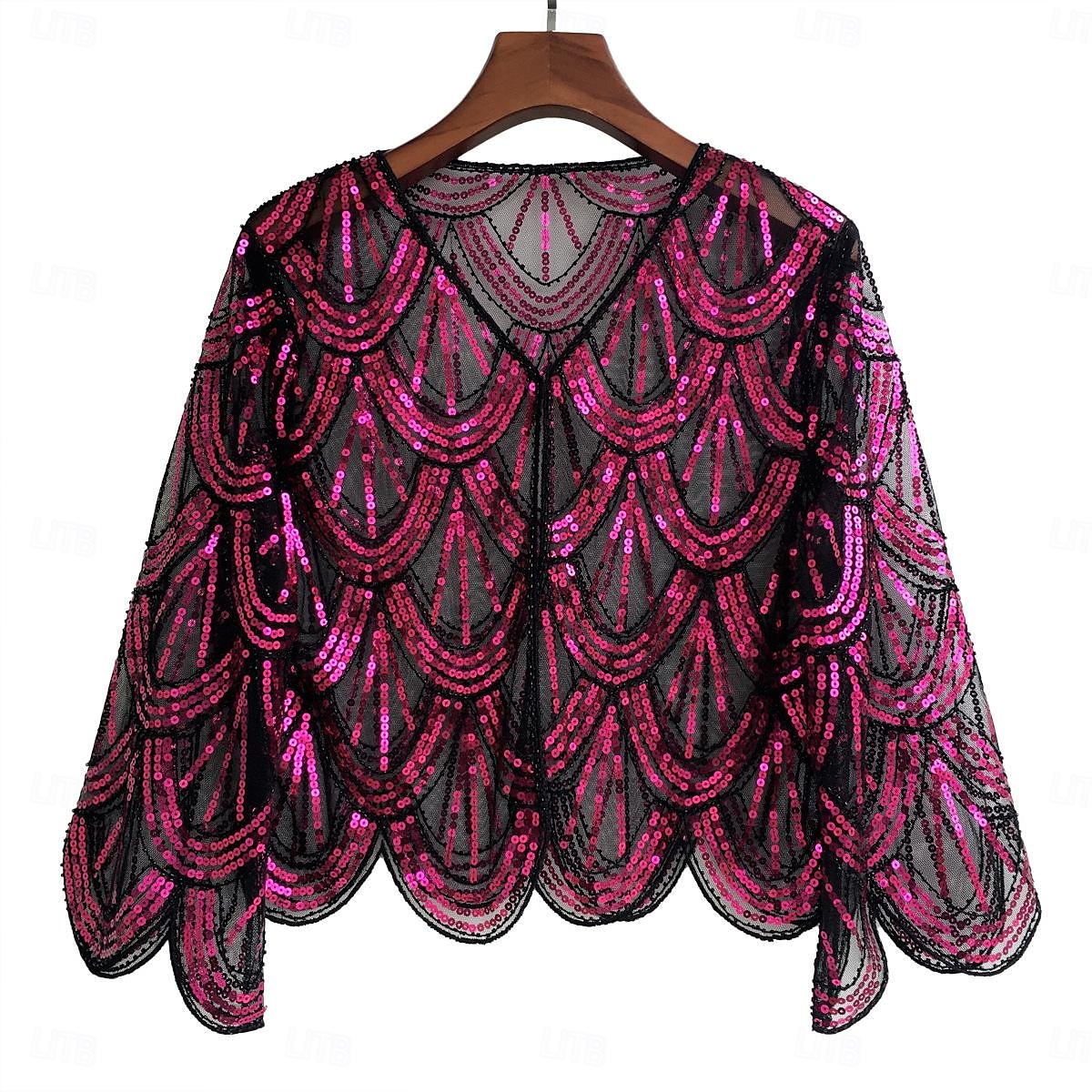 Rétro Vintage Années Folles Années 1920 Manteau Châles Gatsby le Magnifique Invité au mariage Paillettes Femmes Halloween Carnaval Mascarade Mariage robe demoiselle d honneur Événement / Fête Adulte de 2025 ? $26.99 –P2