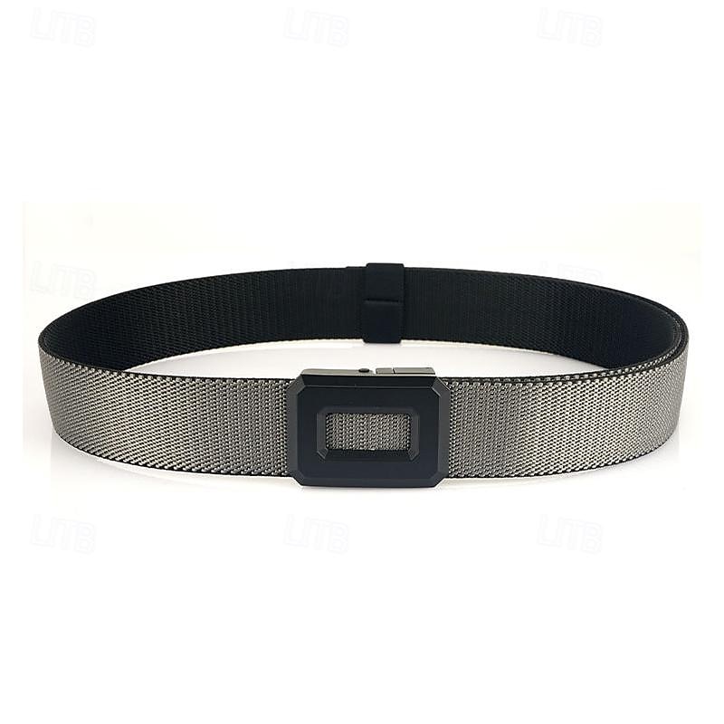 Men's Belt Nylon Belt Reversible Belt Hollow-out Rotating Buckle Alloy Durable Adjustable Plain Red Kakhi Outdoor Daily Waist Belt 2026 - $11.99 –P10