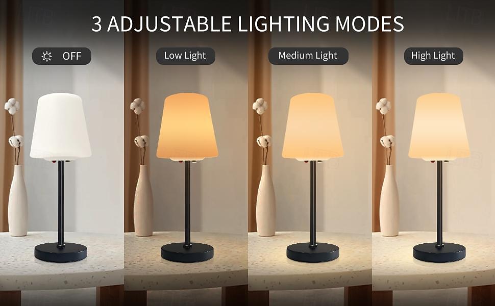lampe de table solaire à intensité variable, lampes de table sans fil rechargeables, lampe de table portable à 3 modes de couleur pour salon, bureau, restaurant et terrasse de 2025 ? $63.99 –P11