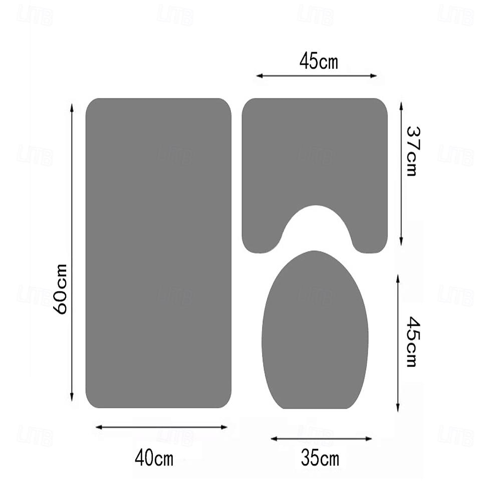Modern Creative Bathroom Shower Curtain and Bath Mat Set, Polyester Waterproof, Mildew Resistant, Quick Dry, Non Slip, Easy to Clean, Home Bathroom Decor 2026 - $55.99 –P11