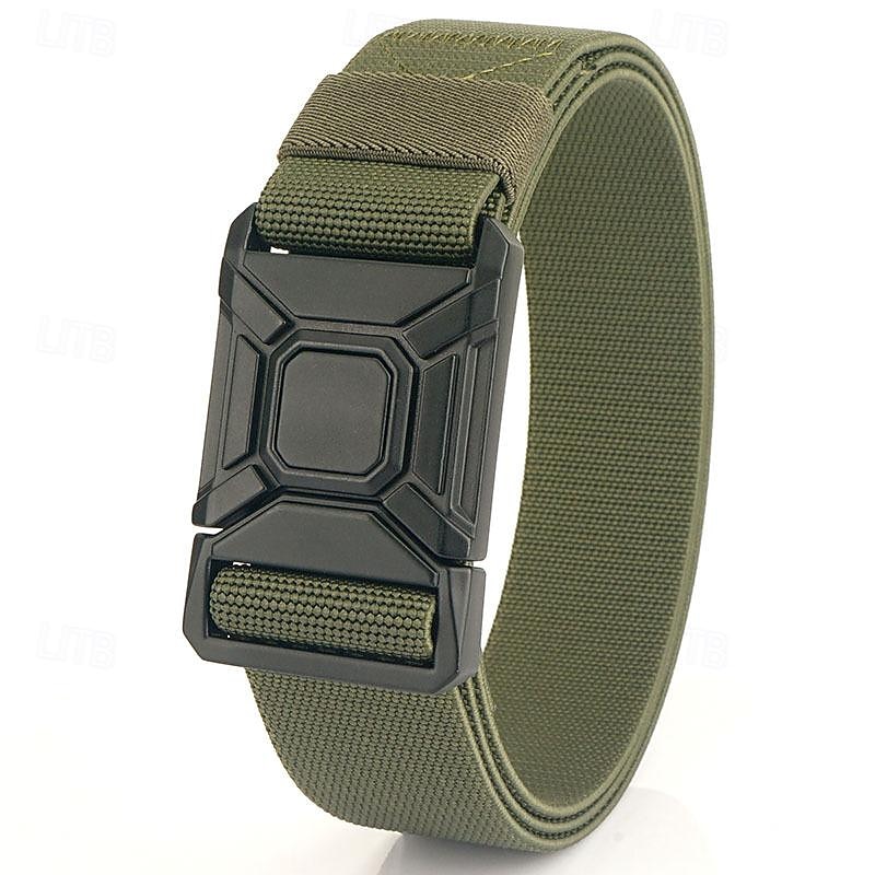Hombre Cinturón Cinturón táctico Cinturón de Cintura Negro caqui Legierung Duradero Ajustable Plano Exterior Diario 2025 - $17.99 -P4