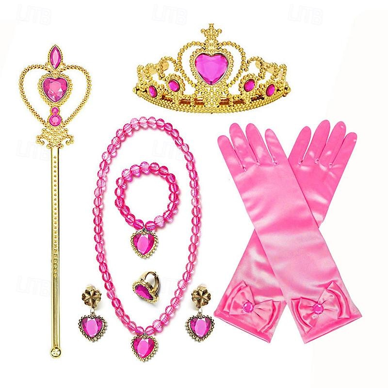 Conjunto de cosplay de acessórios de princesa combinação elsa coroa colar de luva de 2025 por $22.99 –P5
