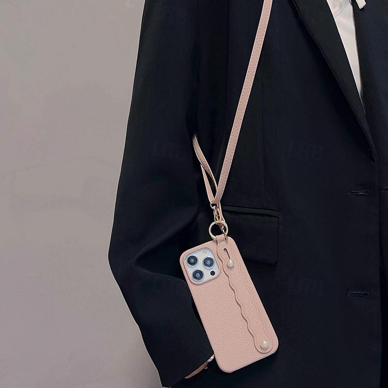 Phone Case For iPhone 16 iPhone 15 Pro Max Plus iPhone 14 13 12 11 Pro Max Plus Mini SE for Women Girl with Stand Holder with Lanyard with Wrist Strap Retro TPU PU Leather 2025 - $22.99 –P12