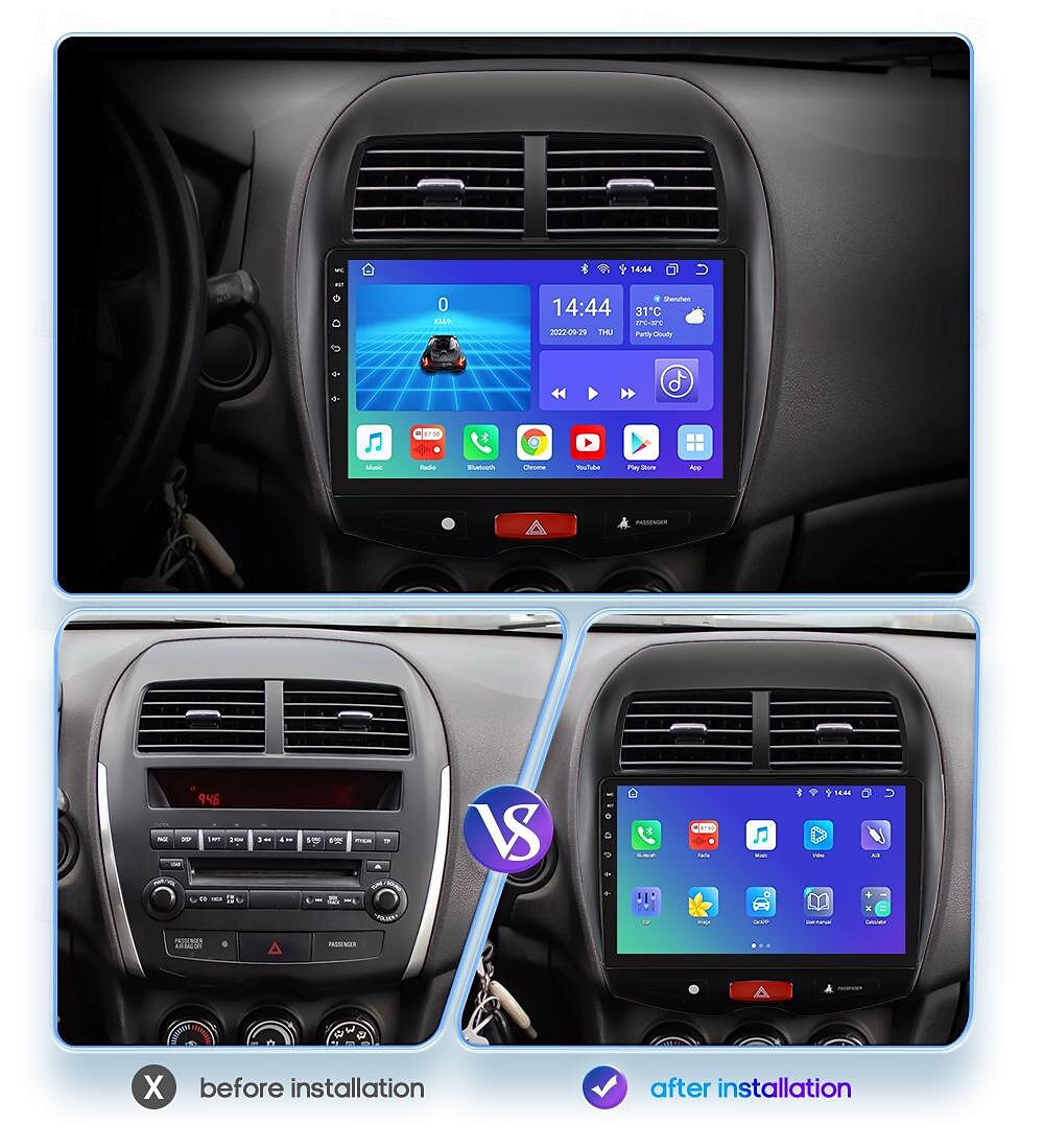 Car Radio Multimedia Video Player Android 11 2 din DVD Carplay Navi GPS for Mitsubishi ASX 2010-2018 2025 - $374.89 –P3