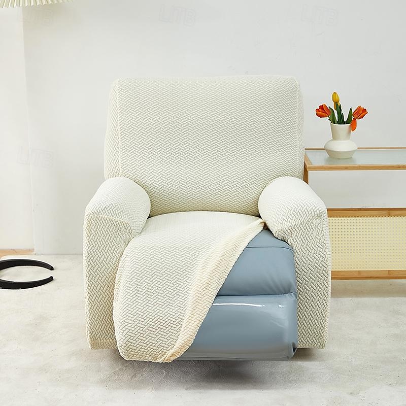 jacquard fåtölj överdrag överdrag lazyboy överdrag soffstolsöverdrag 4-delade set, halkfri vilstol med förvaringsfickor möbelskydd för vardagsrum 2025 - $57.99 –P13