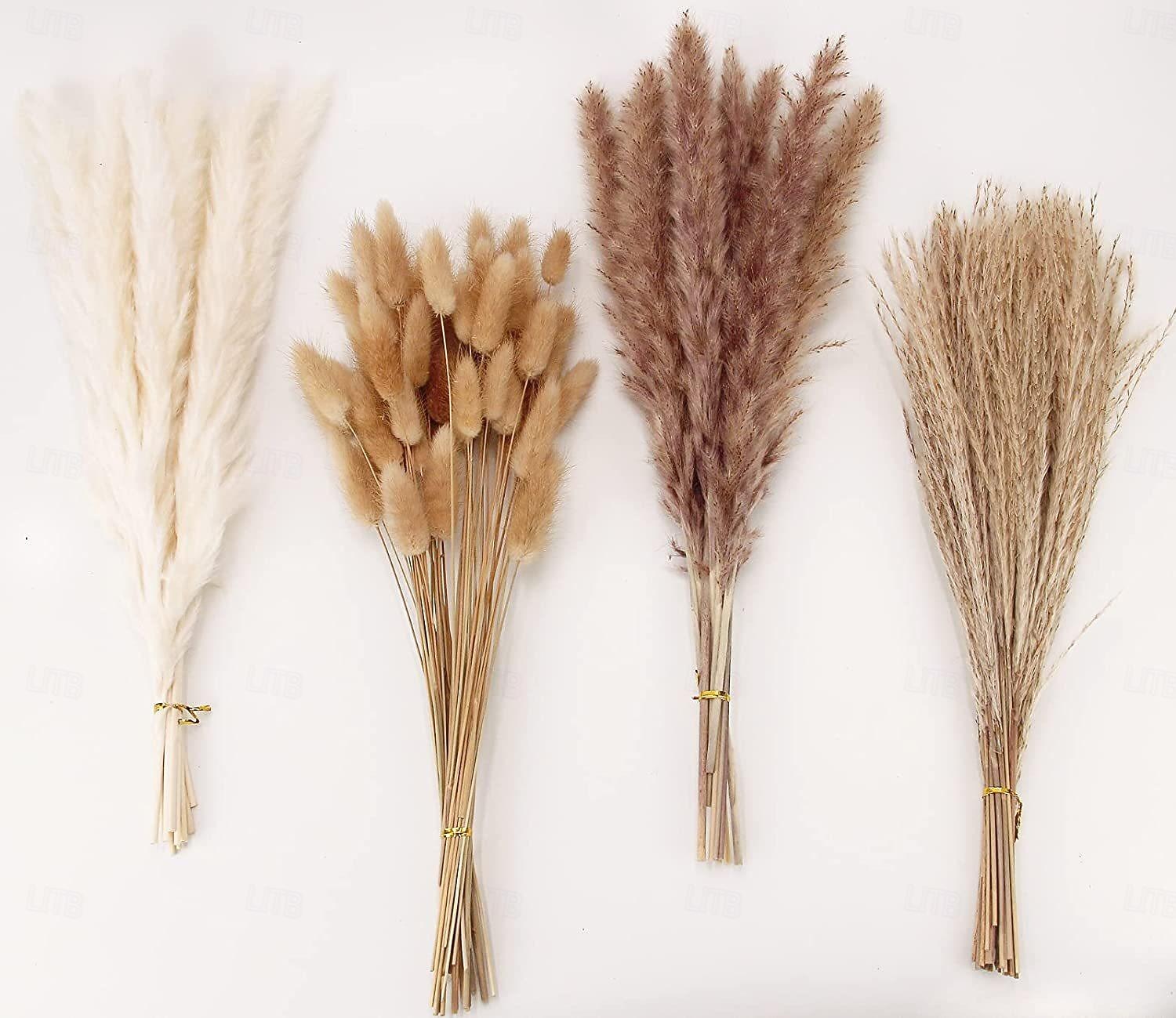110 piezas pampas con flores de cola de conejo secas blancas decoración estilo boho hierba de pampa decoración de baño decoración de pared de baño florero de boda para novias y damas de honor 2026 - $29.99 –P7