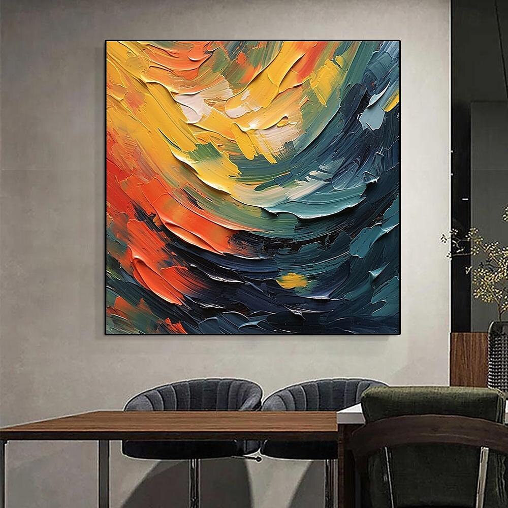 kolorowe malarstwo abstrakcyjne 100% ręcznie robione na płótnie teksturowane malarstwo akrylowe abstrakcyjny obraz olejny dekoracje ścienne do salonu biuro sypialnia wall art malarstwo grafika 2025 - $116.99 –P3