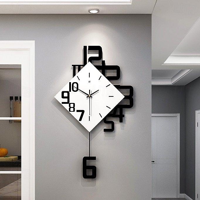 Kreative Persönlichkeit Digitaluhr Mode im europäischen Stil Wohnzimmer Wanduhr Holz dekorative Wanduhr Quarz Explosion 34 38 50 cm 2025 - $100.99 –P7