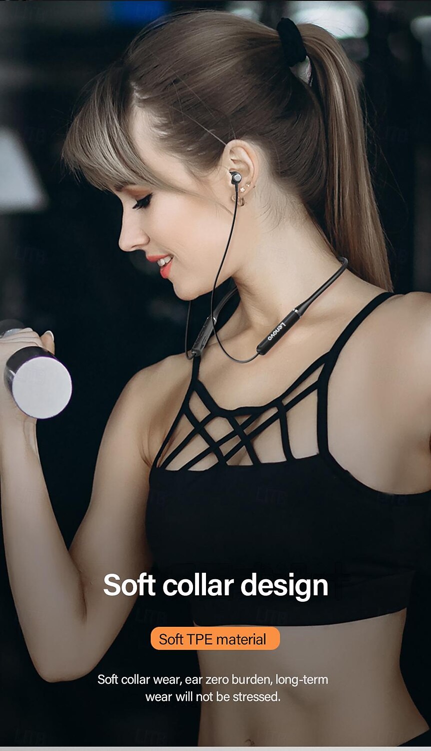 Lenovo XE05 Neckband Headphone In Ear Bluetooth5.0 Stereo IPX5 for Apple Samsung Huawei Xiaomi MI  Fitness Traveling Jogging Mobile Phone 2025 - $24.99 –P8