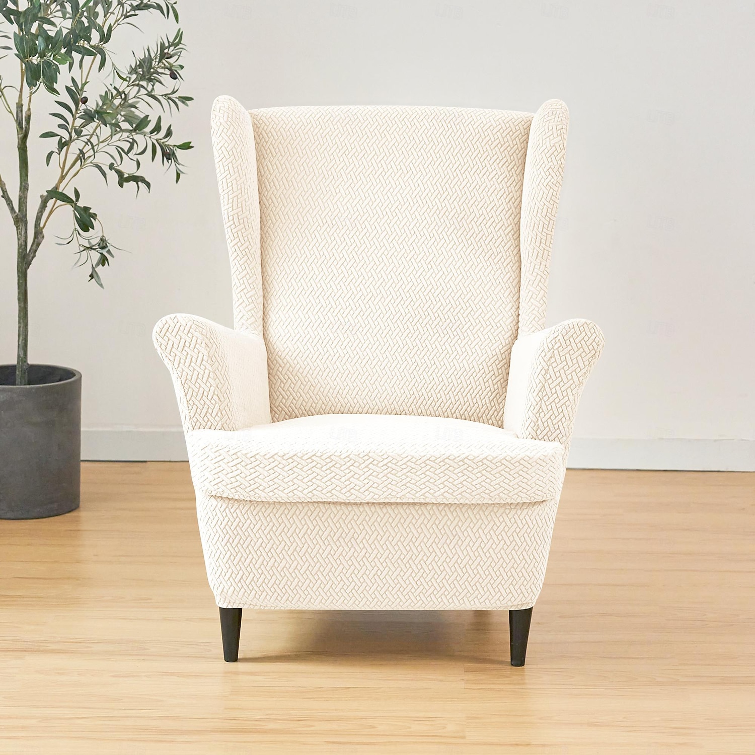 husă pentru scaun cu spătar extensibil huse pentru scaun cu aripă cu husă de pernă pentru scaun, huse pentru fotoliu cu spate jacquard spandex pentru scaunul ikea strandmon 2025 - $47.99 –P8