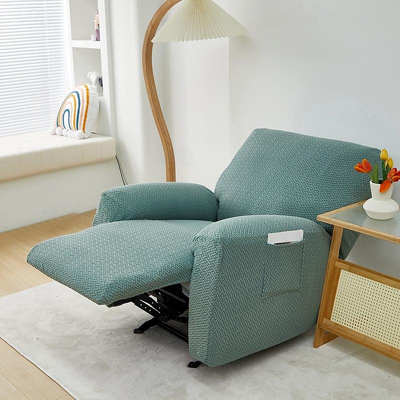 jacquard fåtölj överdrag överdrag lazyboy överdrag soffstolsöverdrag 4-delade set, halkfri vilstol med förvaringsfickor möbelskydd för vardagsrum 2025 - $57.99 –P14