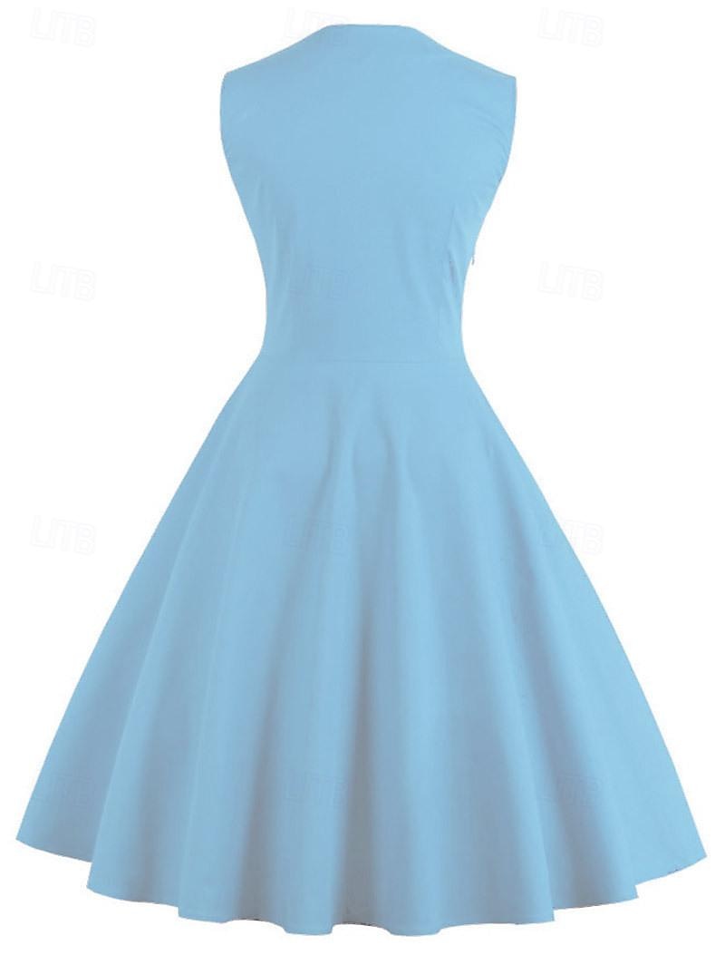 Buline 1950 Rochie de Cocktail Rochii O rochie de linie Rochie Flare Buline Pentru femei Mascaradă Evenimente / Petrecere Petrecerea Burlăcițelor Adulți Rochie Rochii de acasă 2025 - $38.99 –P7