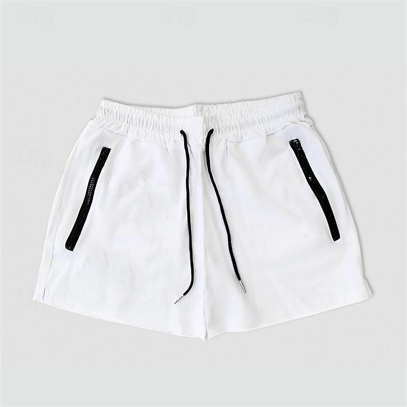 Per uomo Pantaloncini da sudore Pantaloncini Pantaloncini casual Cerniera A cordoncino Vita elastica Liscio Comfort Breve Per eventi Spiaggia Fine settimana Di tendenza Informale Nero Bianco Media del 2025 a $16.49 –P3