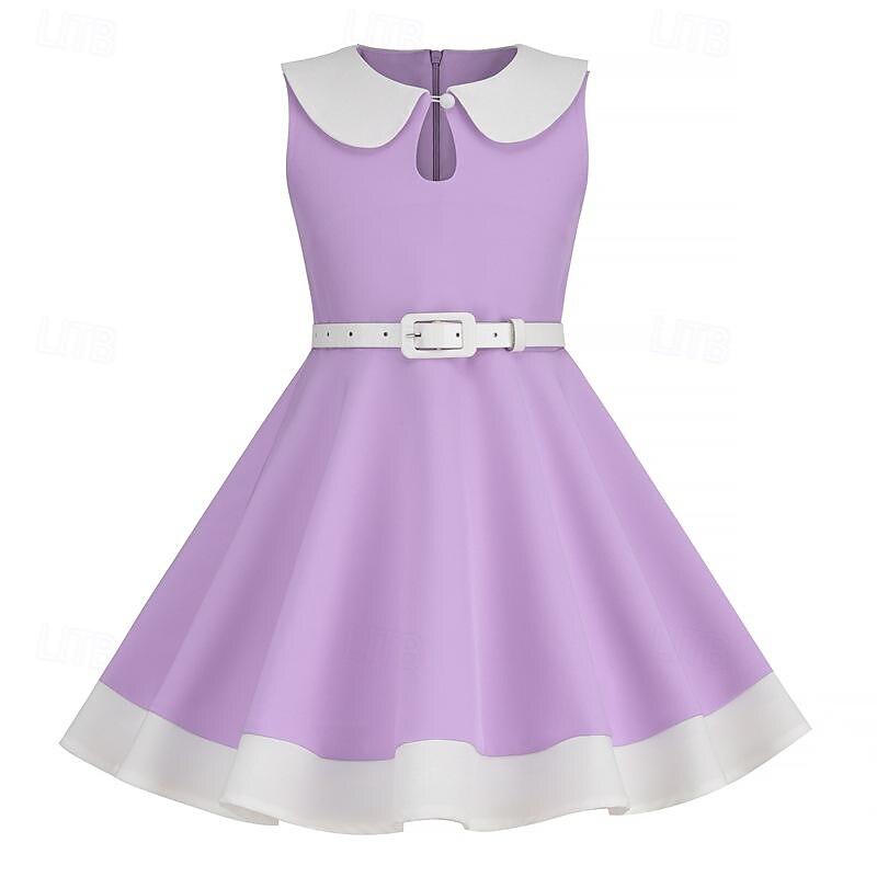 1950 Rochie de Cocktail Purtare Zilnică Rochii Rochie Flare Mată Costume de fancy Fete Crăciun Halloween Carnaval Evenimente / Petrecere Petrecere cu cocktail Bal Pentru copii Rochie Rochii de acasă 2025 - $29.99 –P7