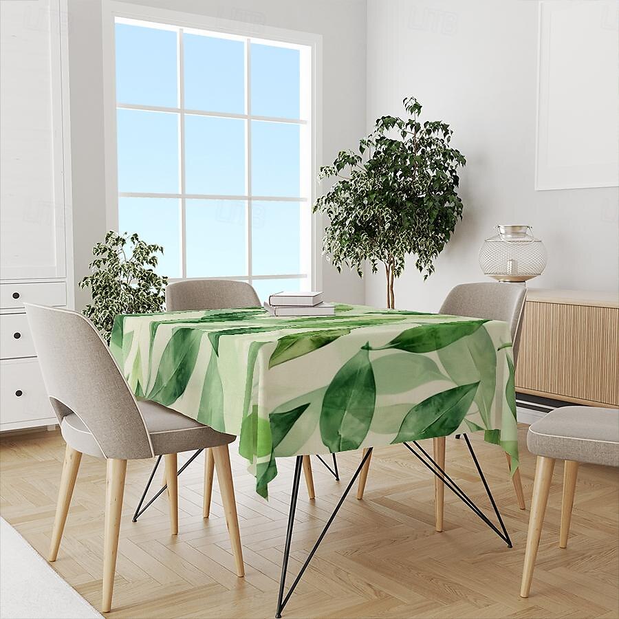 Mantel rectangular con estampado de hidromasaje, mantel rectangular impermeable para cocina y comedor 2025 - $12.99 –P10