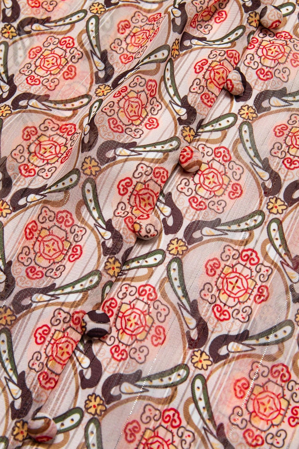 camicetta casual con maniche a sbuffo geometriche del 2025 a $61.99 –P13