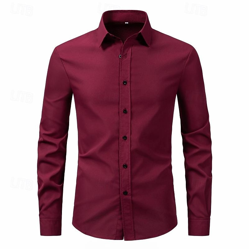 Herren Hemd Sommerhemd Freizeithemd Strandhemd Knopfhemd Schwarz Weiß Rosa Wein Marineblau Langarm Einfach Revers Urlaub Hawaiianisch Button-Down Bekleidung Polyester Mode Lässig Bequem 2025 - $19.99 –P2