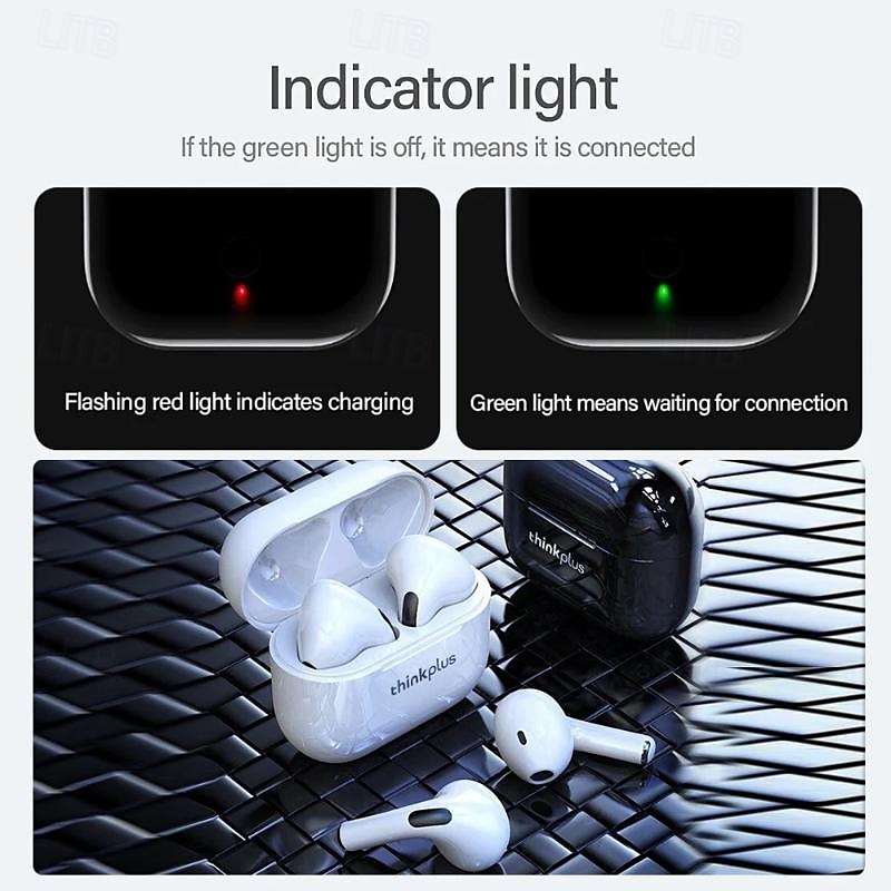 Lenovo LP40 Auriculares verdaderamente inalámbricos TWS auriculares Bluetooth 5.1 estéreo con caja de carga emparejamiento automático para Apple Samsung Huawei Xiaomi MI uso diario viajes uso al aire 2025 - $25.99 –P11
