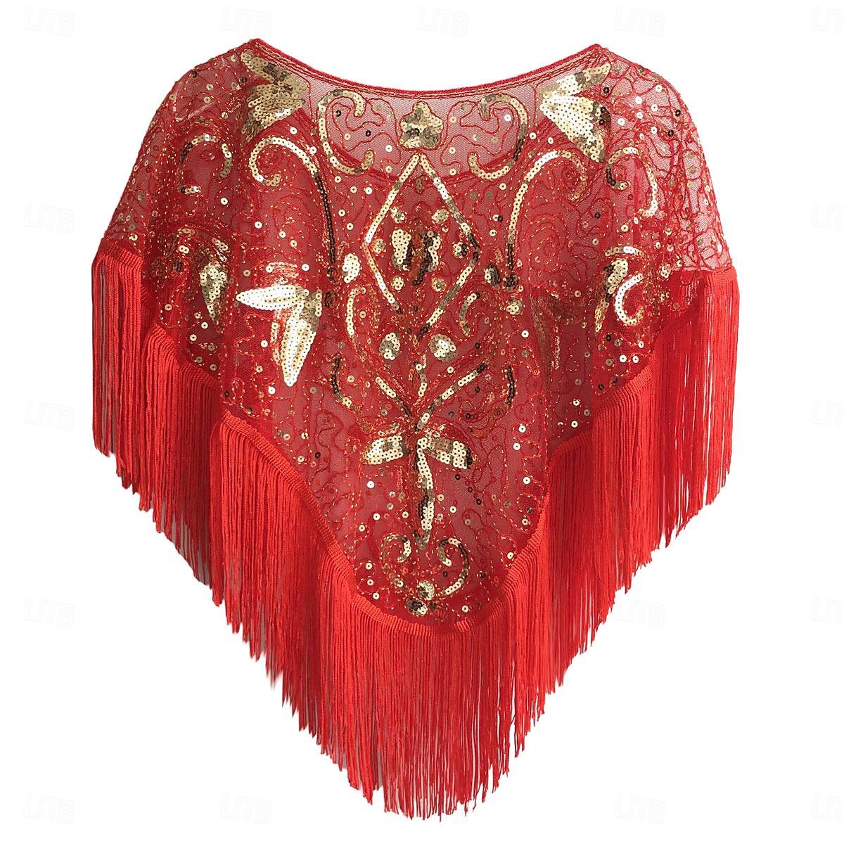 Retro / vintage Urlați 20 de ani Anii 1920 Costum de petrecere Șaluri Gatsby Charleston Invitat la nuntă Paiete Franjuri Costume de fancy Pentru femei Crăciun Carnaval An Nou Nuntă Invitat la nunta 2025 - $17.99 –P9