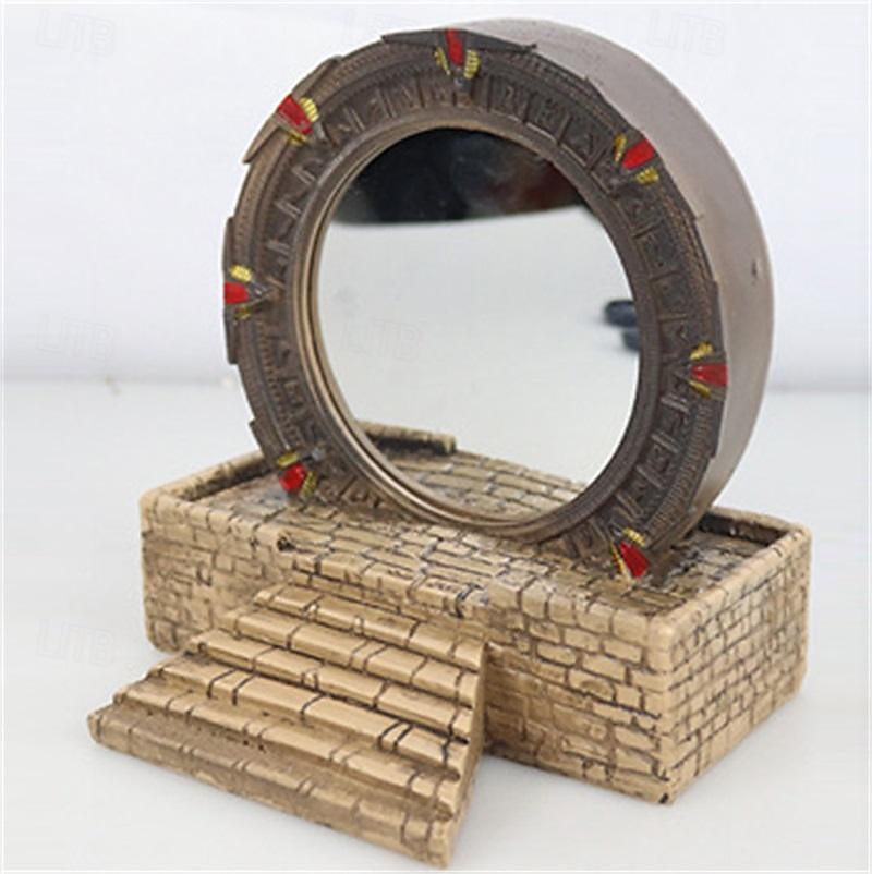 Atlantis Stargate Mirror LED Night Light Star Gate 3D Time Tunnel Ring Mirror Movie Replica Model Cospaly Halloween Party Prop Resin Collectable Toy Home Decor Ornament Gift 2025 - $51.24 –P8