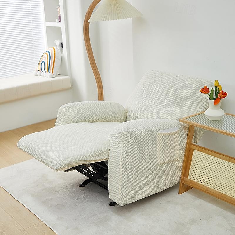jacquard fåtölj överdrag överdrag lazyboy överdrag soffstolsöverdrag 4-delade set, halkfri vilstol med förvaringsfickor möbelskydd för vardagsrum 2025 - $57.99 –P10