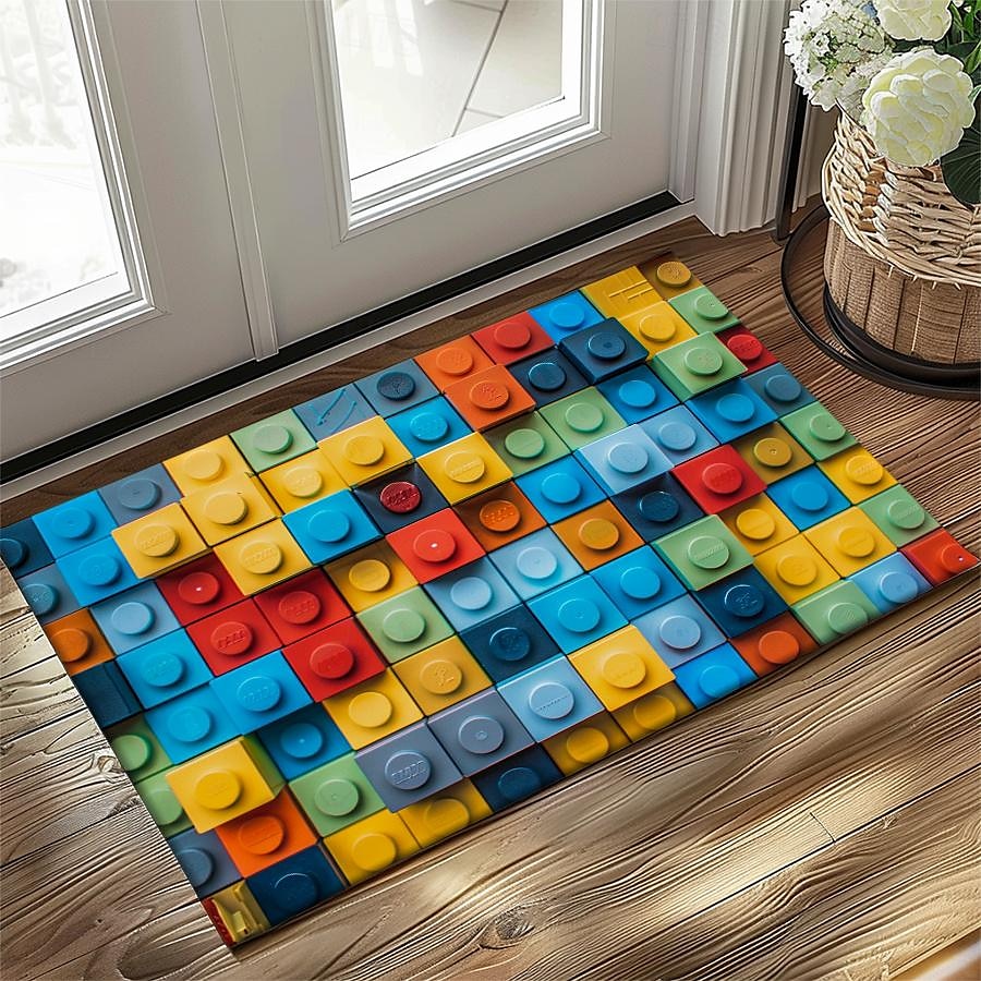 Rainbow Bricks Doormat Floor Mats Washable Rugs Kitchen Mat Non-Slip Oil Proof Rug Indoor Outdoor Mat Bedroom Decor Bathroom Mat Entrance Rug 2025 - $16.99 –P9
