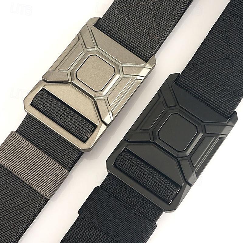 Hombre Cinturón Cinturón táctico Cinturón de Cintura Negro caqui Legierung Duradero Ajustable Plano Exterior Diario 2025 - $17.99 -P8