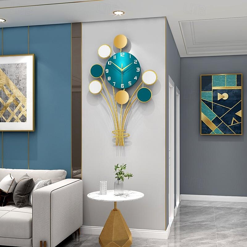 Relógios de parede luxuosos leves, relógios de parede criativos para sala de estar, decoração de casa, moda e arte simples, relógios de parede nórdicos 40 50 60 cm de 2025 por $116.99 –P2