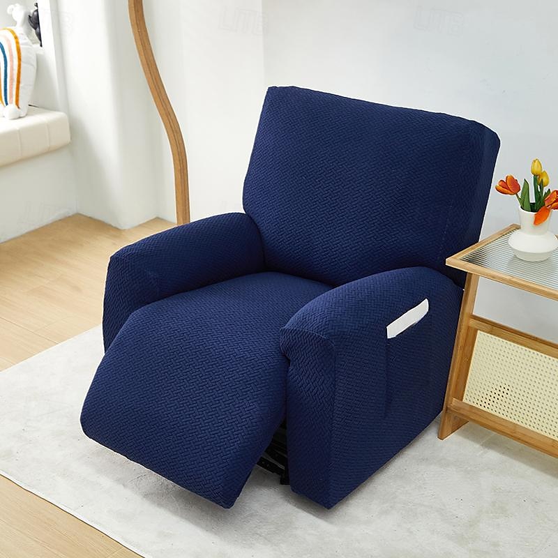 jacquard fåtölj överdrag överdrag lazyboy överdrag soffstolsöverdrag 4-delade set, halkfri vilstol med förvaringsfickor möbelskydd för vardagsrum 2025 - $57.99 –P6