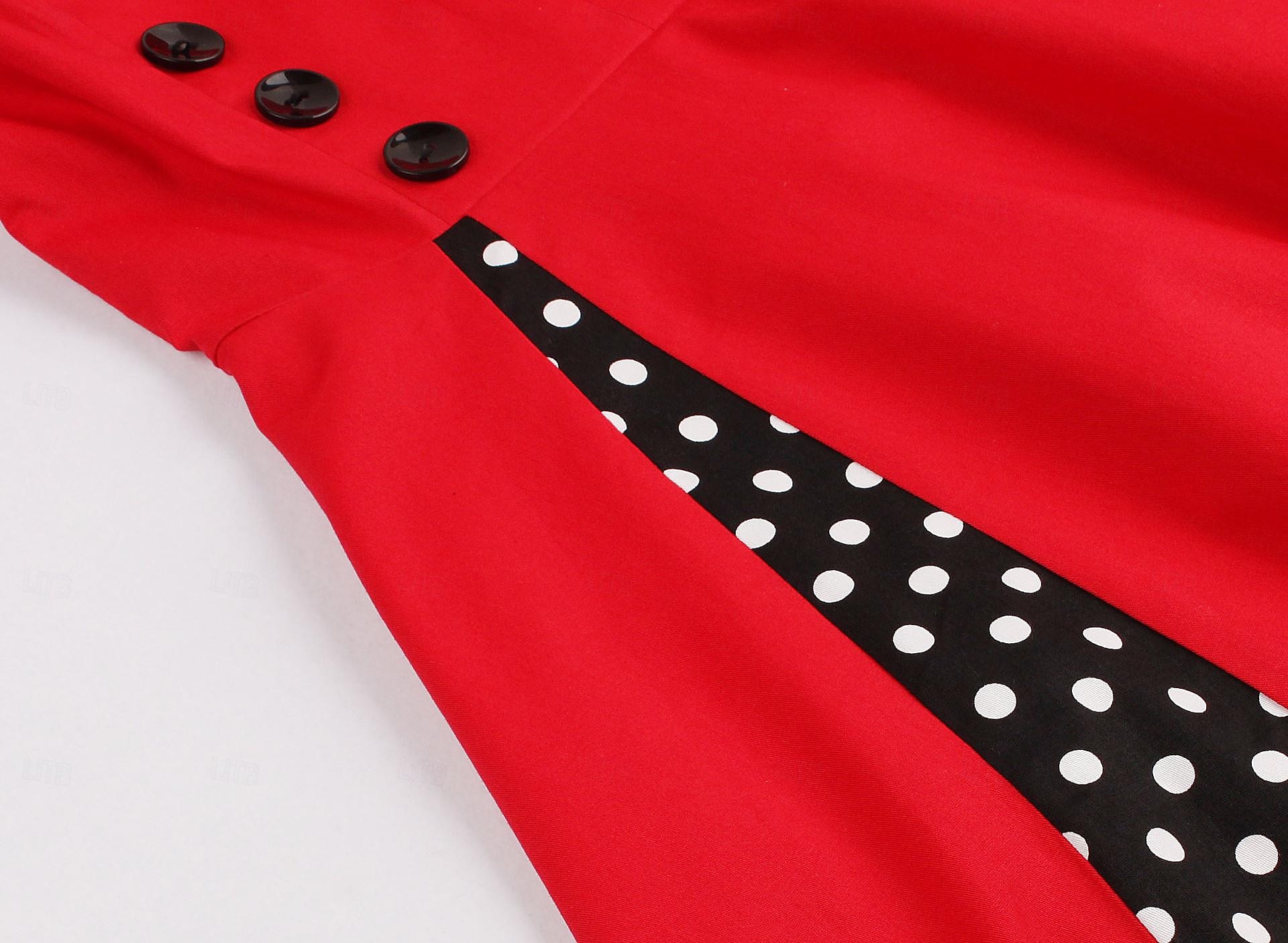 Buline 1950 Rochie de Cocktail Rochii O rochie de linie Rochie Flare Buline Pentru femei Mascaradă Evenimente / Petrecere Petrecerea Burlăcițelor Adulți Rochie Rochii de acasă 2025 - $38.99 –P17