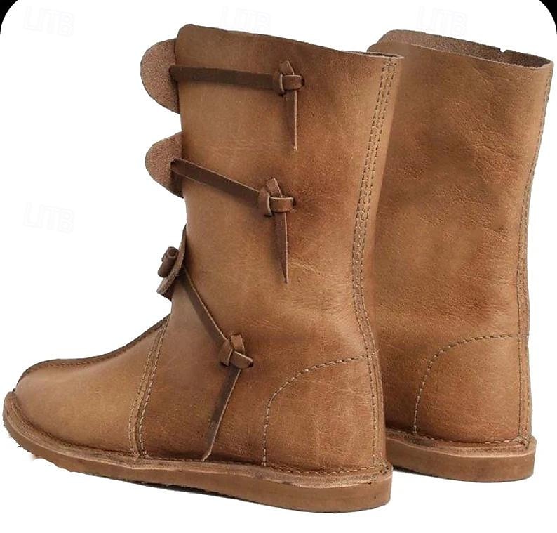scarpe rinascimentali medievali vintage retrò stivali jazz piatti pirata cavaliere ritter uomo unisex halloween evento/festa in maschera scarpe fantasia stivali medievali del 2025 a $47.99 –P3