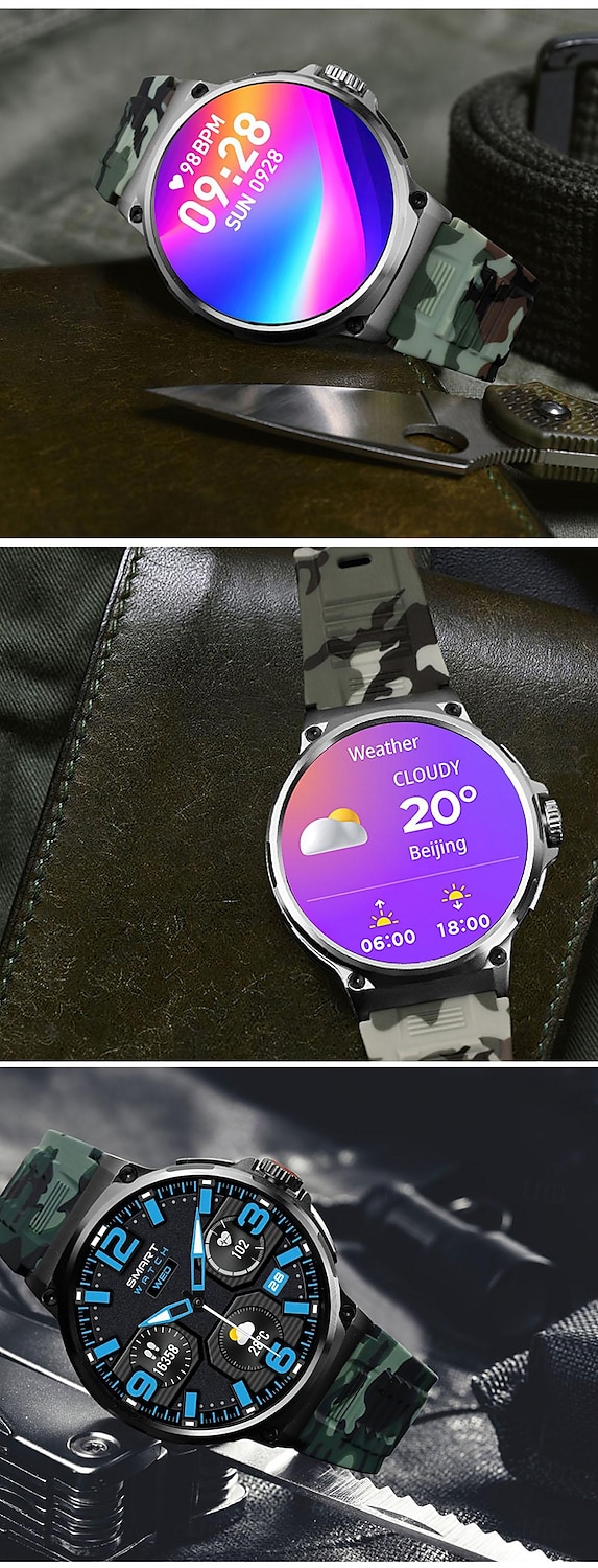 Smart Watch 1.85 tum HD-skärm smartklocka män 710mAh batteri lång standby Bluetooth-samtal fitness klocka smartklocka 2025 - $63.99 –P2
