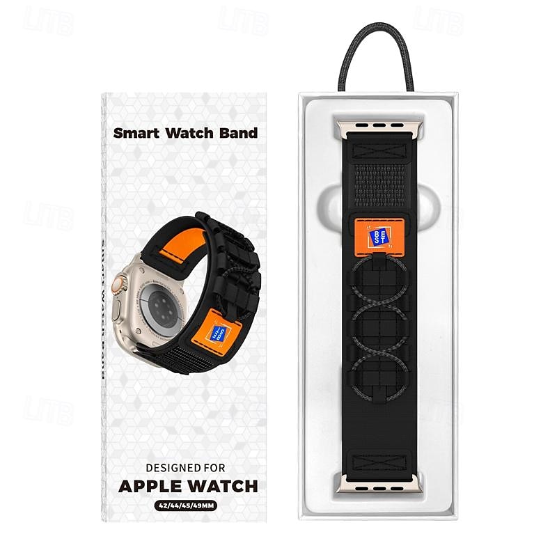 Спортивный ремешок Совместим с Ремешок для часов Apple Watch 38мм 40мм 41мм 42мм 44мм 45мм 49мм Многослойный Эластичный Прочный Нейлон Сменный ремешок для часов для iwatch Ultra 2 Series 9 8 7 SE 6 5 2025 - $27.99 –P1