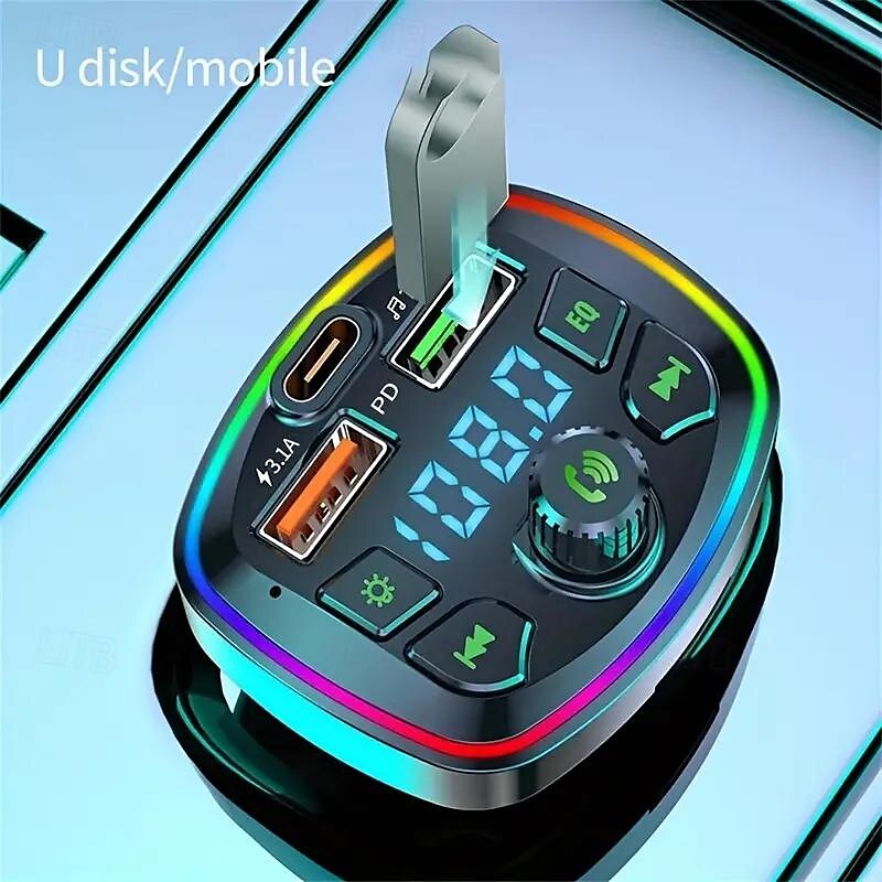 Car Bluetooth MP3 Player Speakerphone Voice Broadcast PD Quick Charge USB Flash Drive 2025 - $15.99 –P5