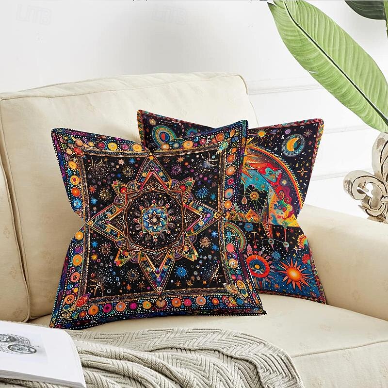 astrolabio modello etnico modello 1pc federe per cuscini dimensioni multiple costiero cuscini decorativi per esterni morbido cuscino in velluto custodie per divano divano letto decorazioni per la casa del 2025 a $13.99 –P9