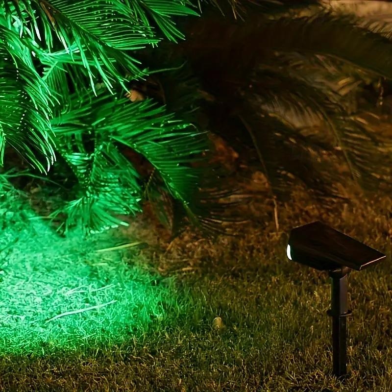 2/7led projecteur solaire extérieur étanche jardin cour pelouse paysage lumière colorée rvb lumière de pelouse pour bord de route villa parc jardin décor lumière 1pc de 2025 ? $14.99 –P5